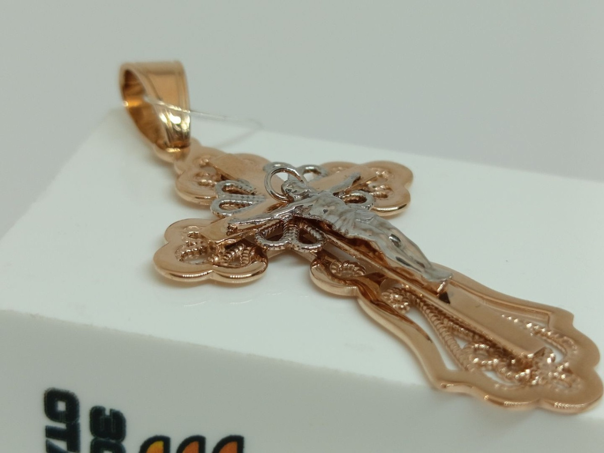 ПОДВЕСКА КРЕСТ без камня (Au 585)