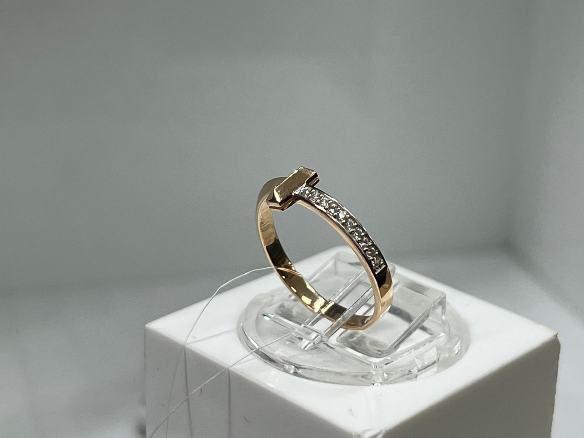 КОЛЬЦО С КАМНЯМИ (Au 585)