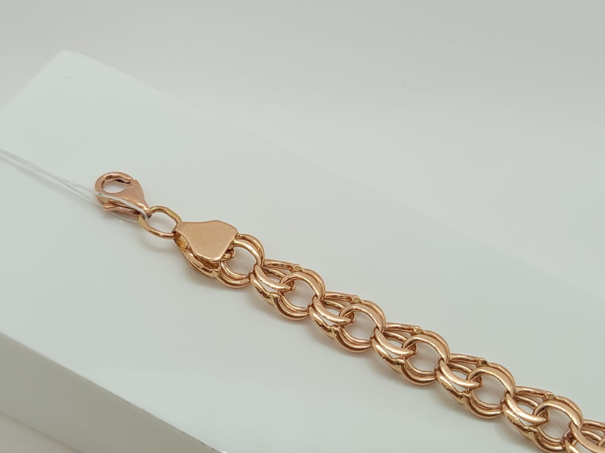 БЛБ585 БРАСЛЕТ ПОЛНОВЕСНЫЙ Бисмарк (Au 585)