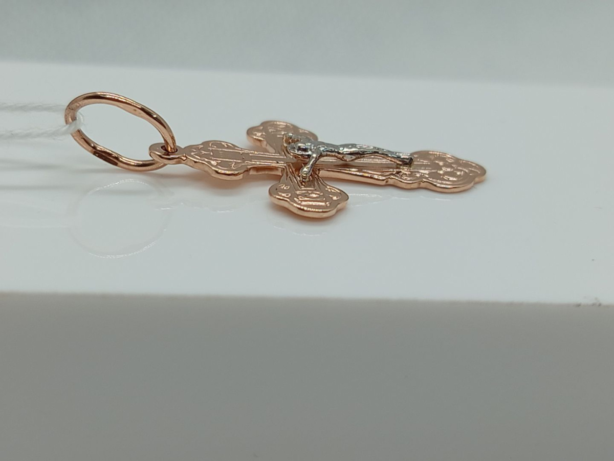 ПОДВЕСКА КРЕСТ БЕЗ КАМНЯ (Au 585)