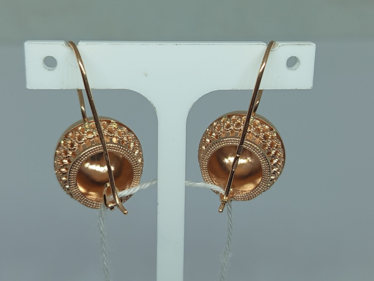 СБКМ585 СЕРЬГИ БЕЗ КАМНЯ (Au 585)