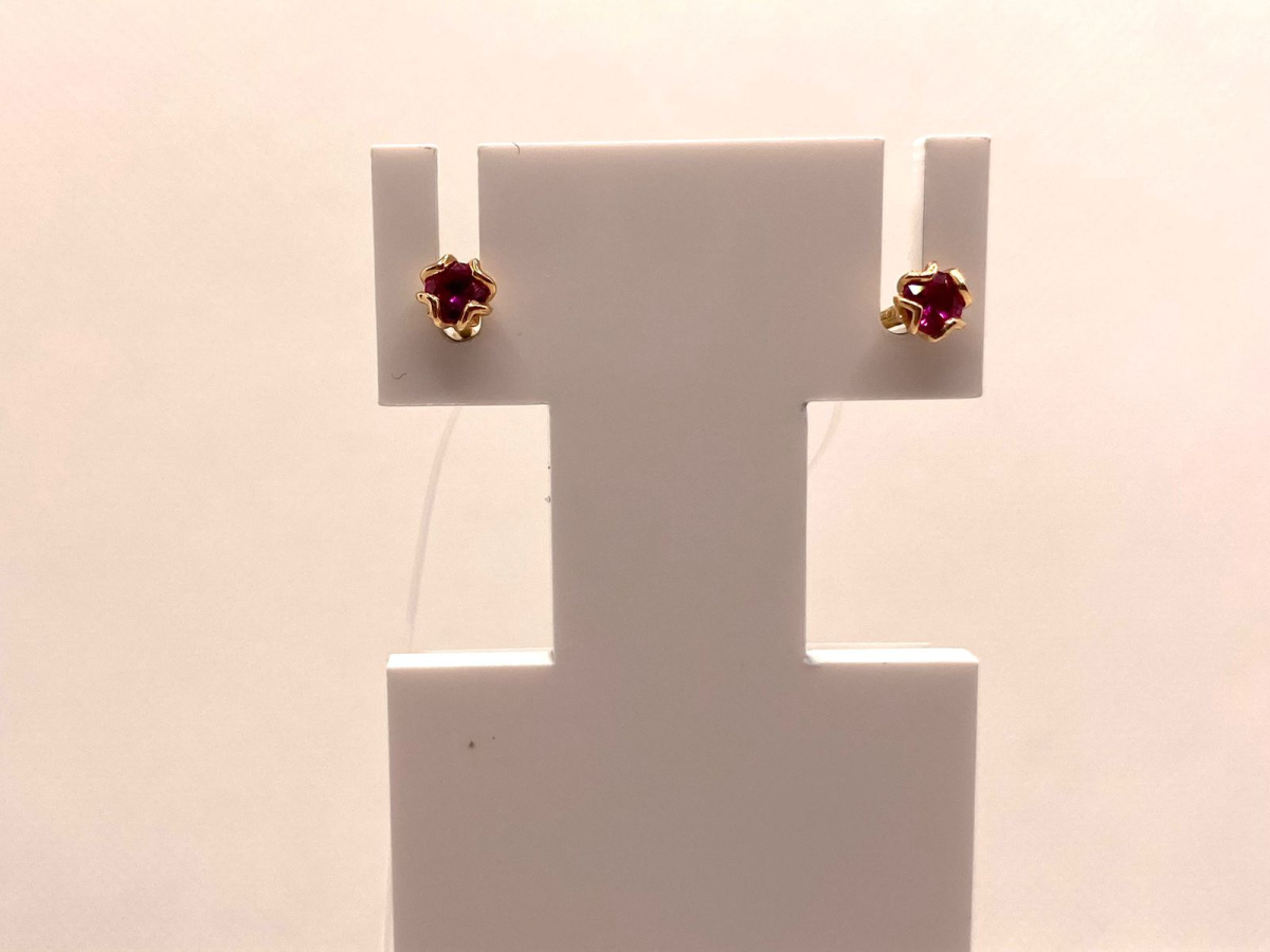 СЕРЬГИ ПУСЕТЫ с камнем (Au 585)