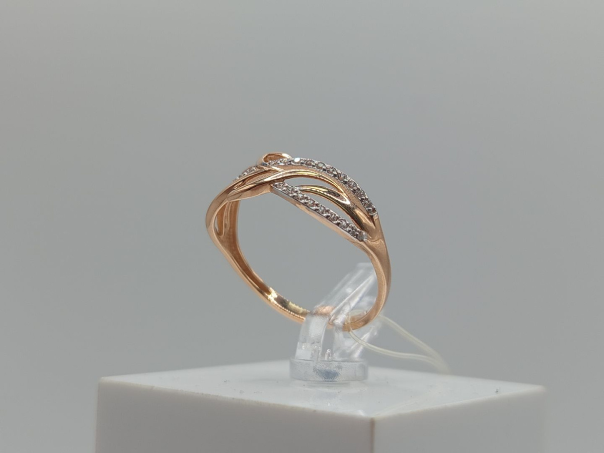 КОЛЬЦО С КАМНЯМИ (Au 585)