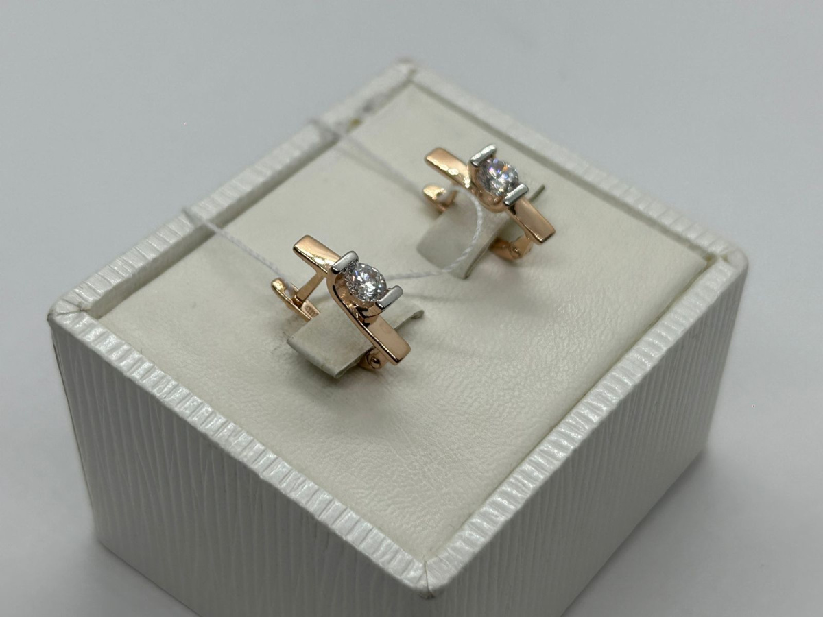 СЕРЬГИ С КАМНЕМ (Au 585)