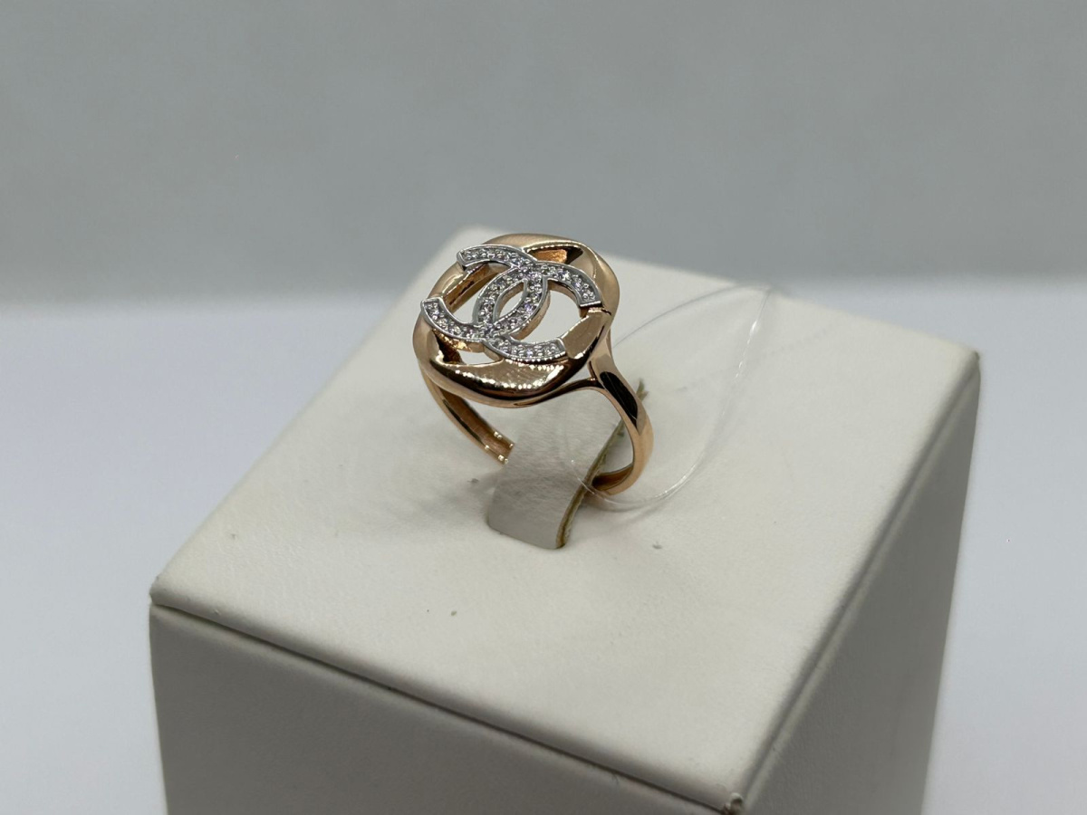 КОЛЬЦО С КАМНЯМИ (Au 585)