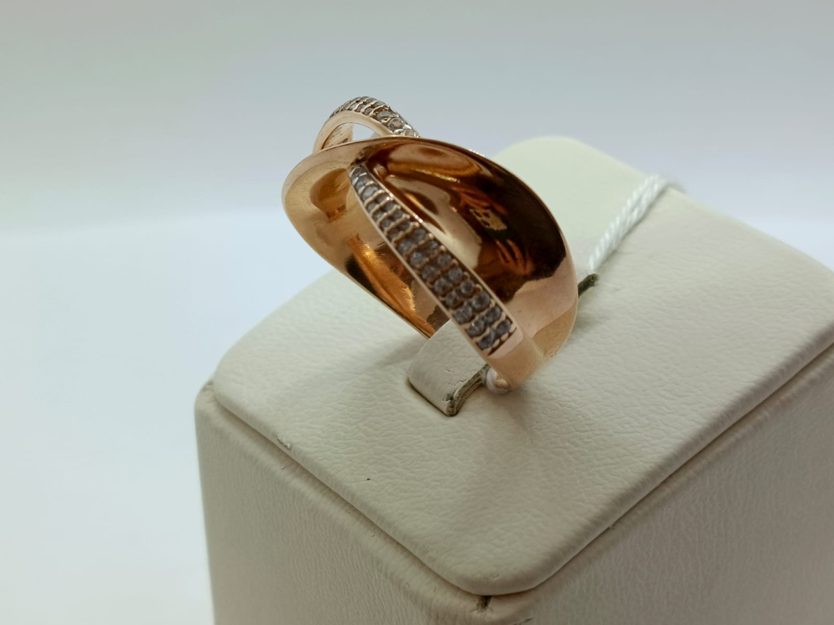 КОЛЬЦО С КАМНЯМИ (Au 585)