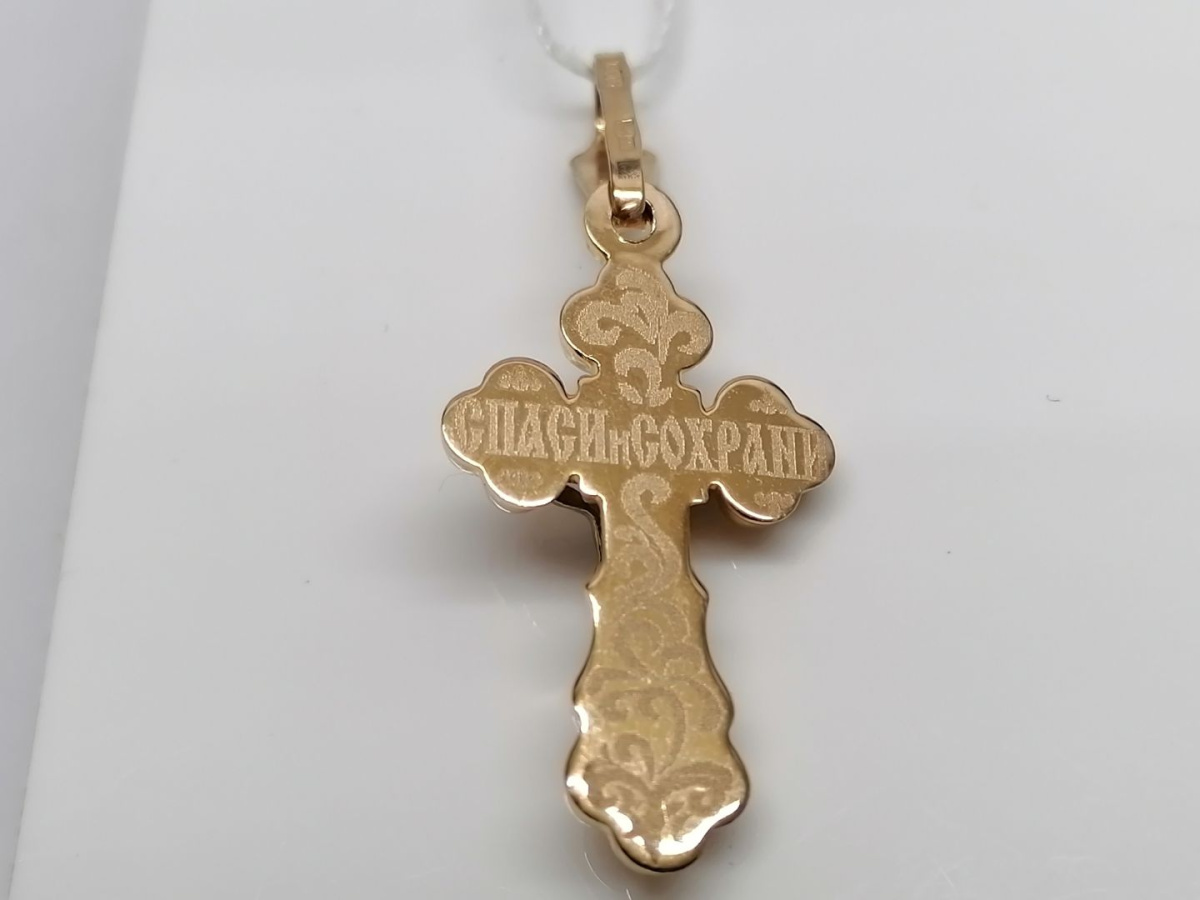 ПОДВЕСКА КРЕСТ без камня (Au 585)