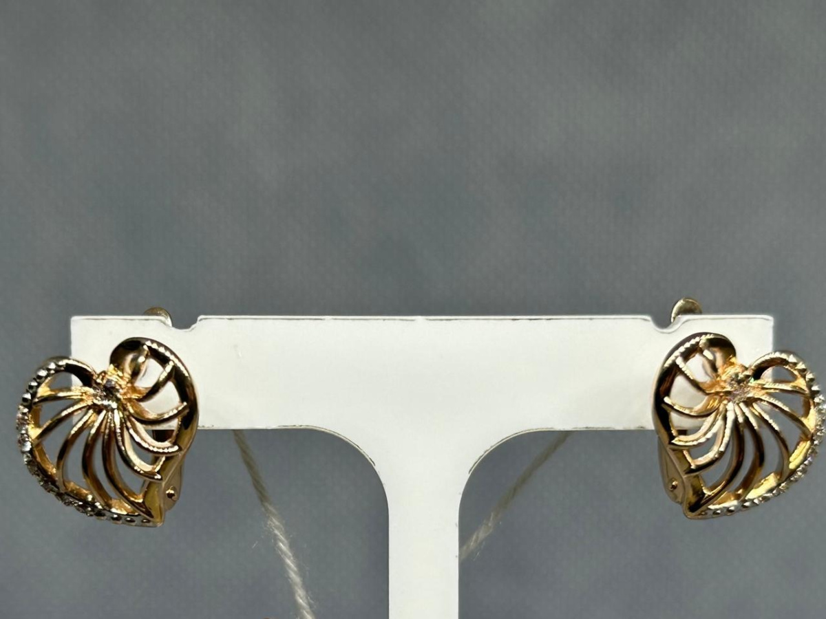 СКМИ585 СЕРЬГИ С КАМНЯМИ (Au 585)