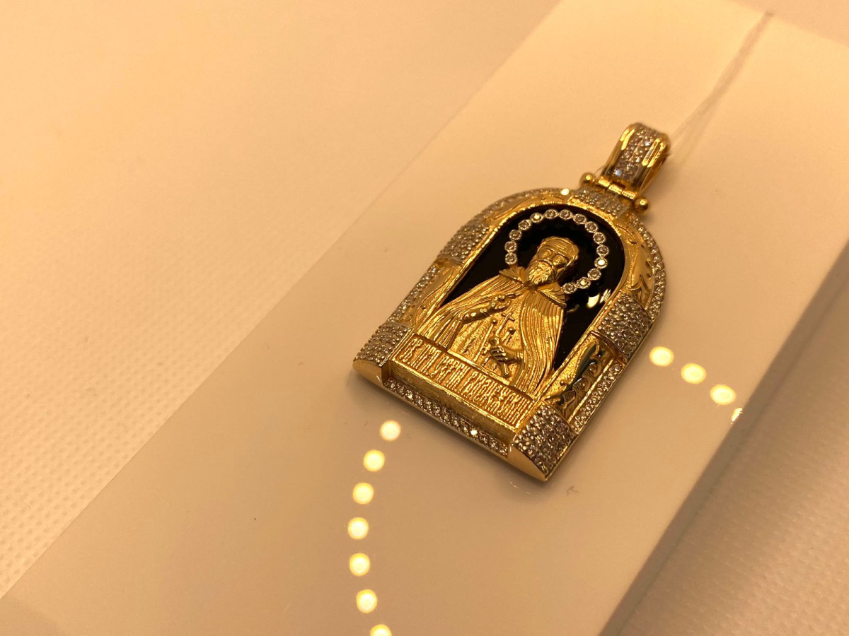 ПОДВЕСКА ИКОНА с камнями (Au 585)