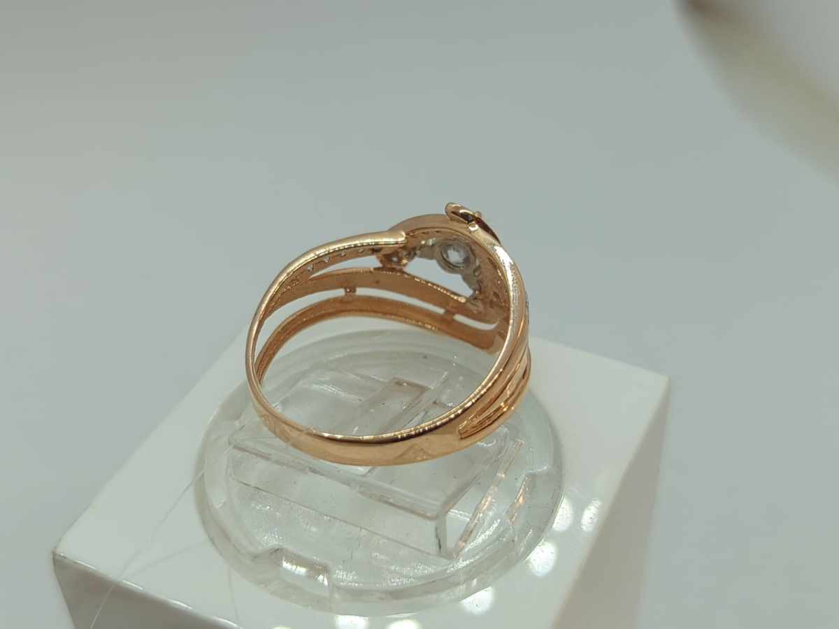 КОЛЬЦО С КАМНЯМИ (Au 585)