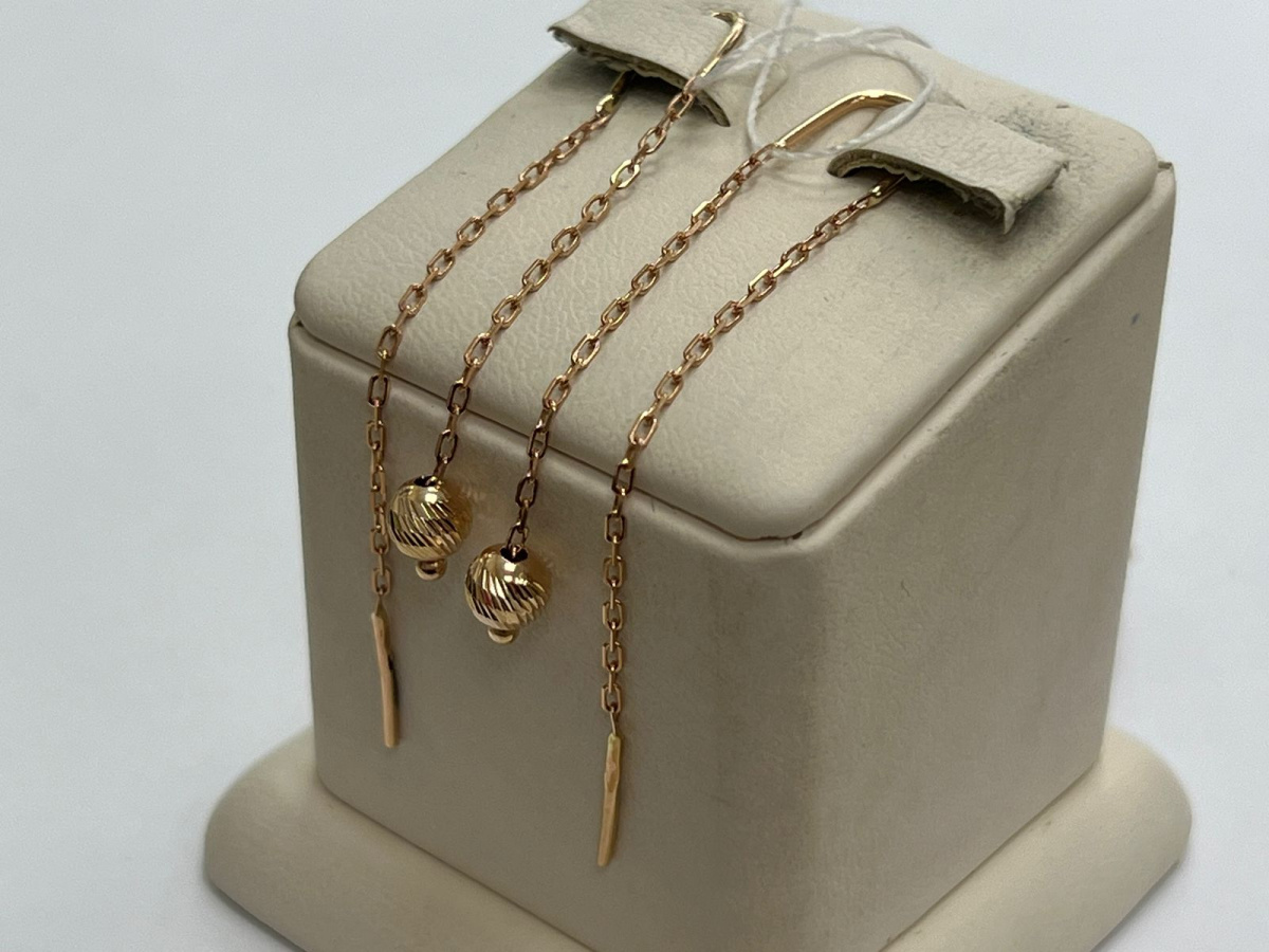 СЕРЬГИ ПРОДЕВКИ без камня (Au 585)