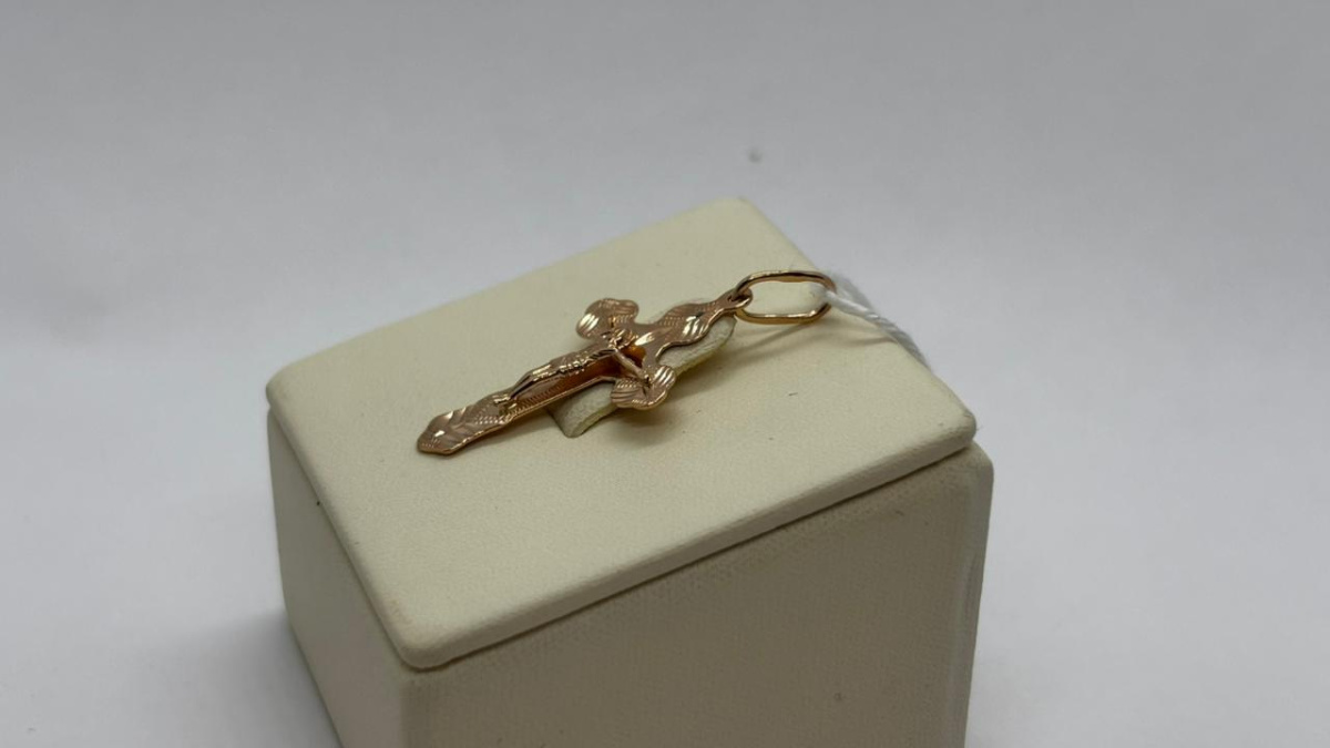 ПОДКБК585 ПОДВЕСКА КРЕСТ БЕЗ КАМНЯ (Au 585)