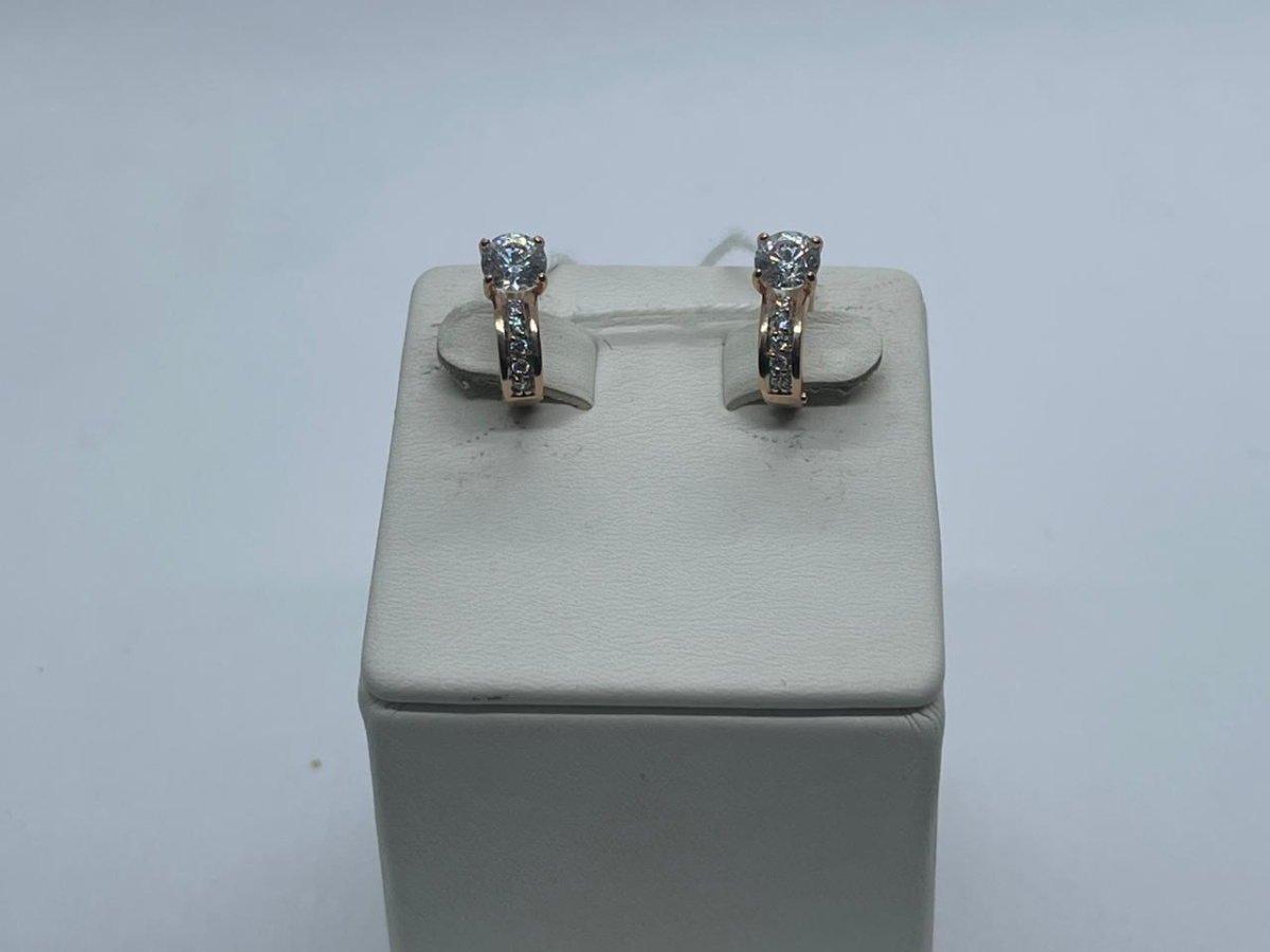 СКМИ585 СЕРЬГИ С КАМНЯМИ (Au 585)