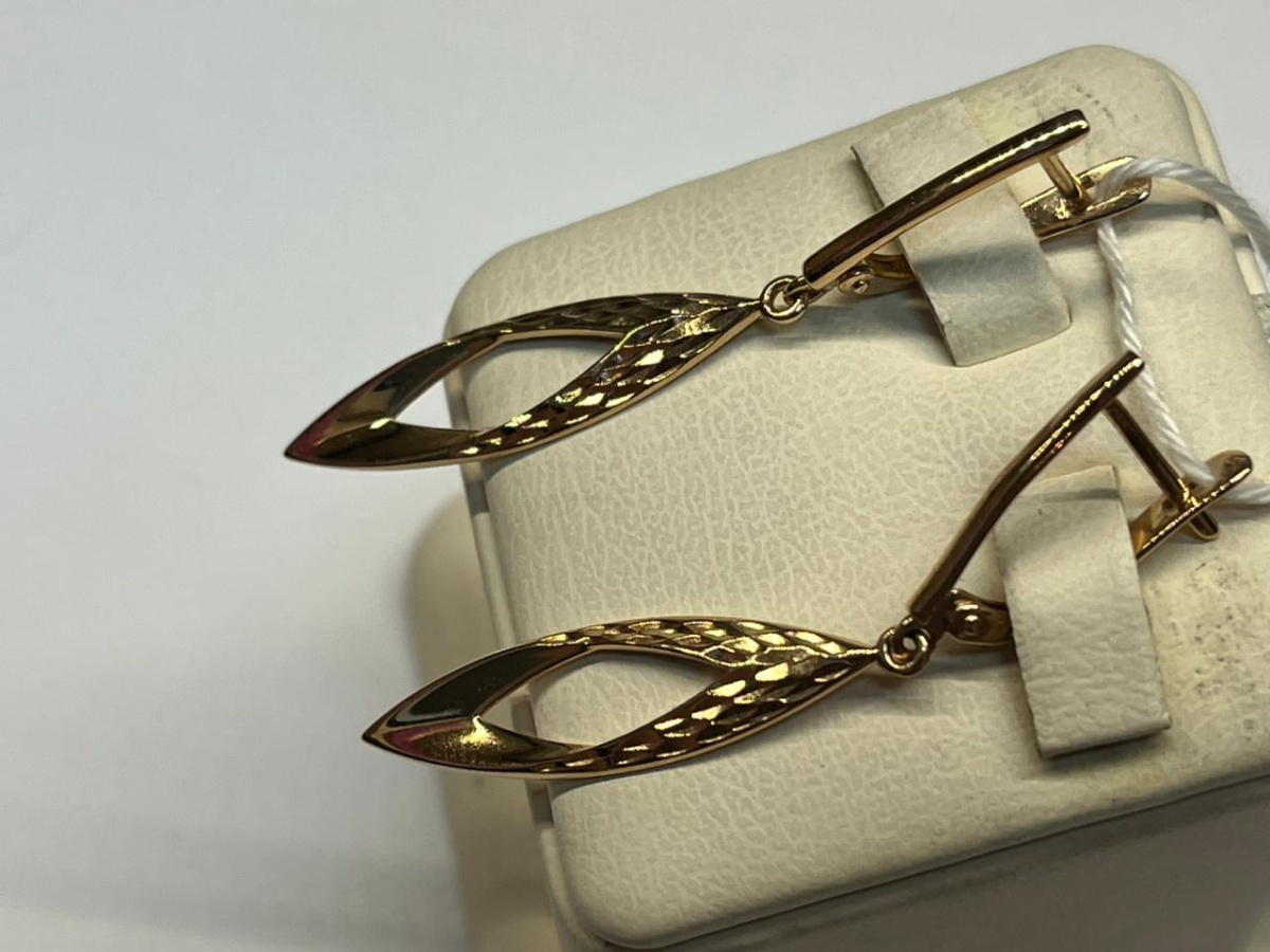 СЕРЬГИ БЕЗ КАМНЯ (Au 585)