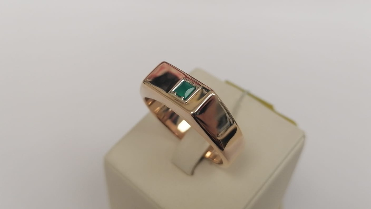 КОЛЬЦО ПЕЧАТКА с камнем (Au 585)