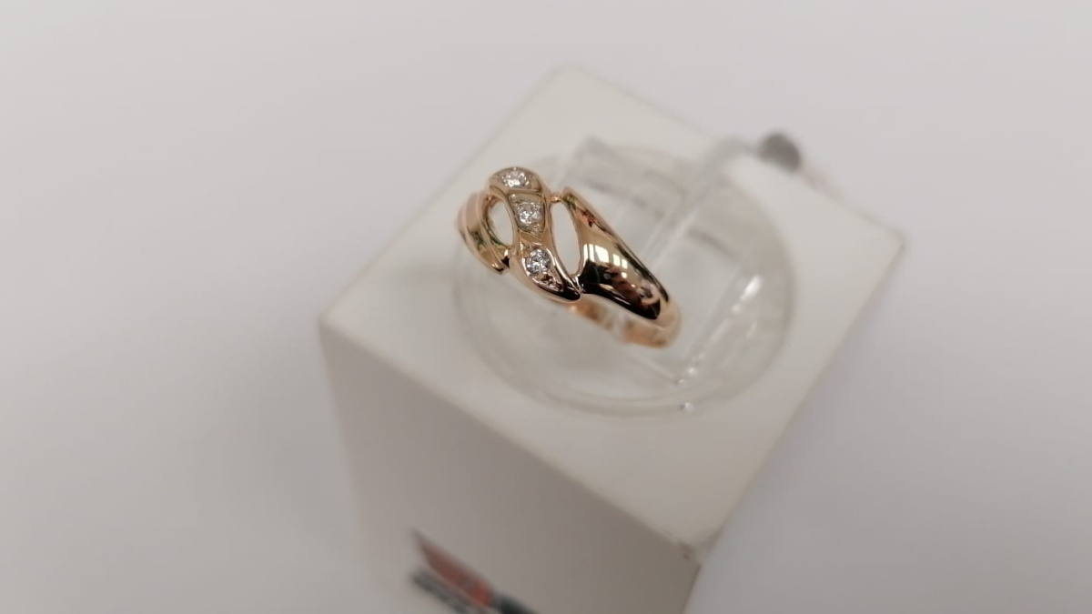 КОЛЬЦО С КАМНЯМИ (Au 585)