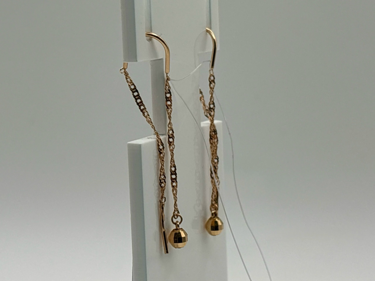 СЕРЬГИ ПРОДЕВКИ без камня (Au 585)