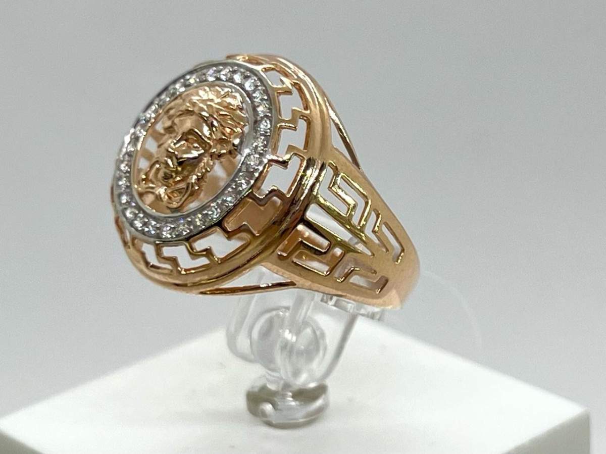 КОЛЬЦО С КАМНЯМИ (Au 585)