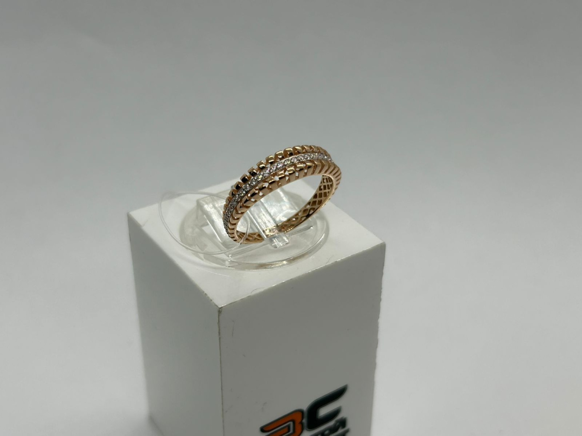 КОЛЬЦО С КАМНЯМИ (Au 585)