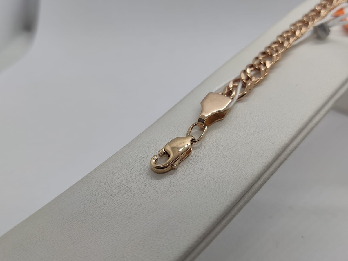 БРАСЛЕТ ПОЛНОВЕСНЫЙ Ромб двойной Au 585