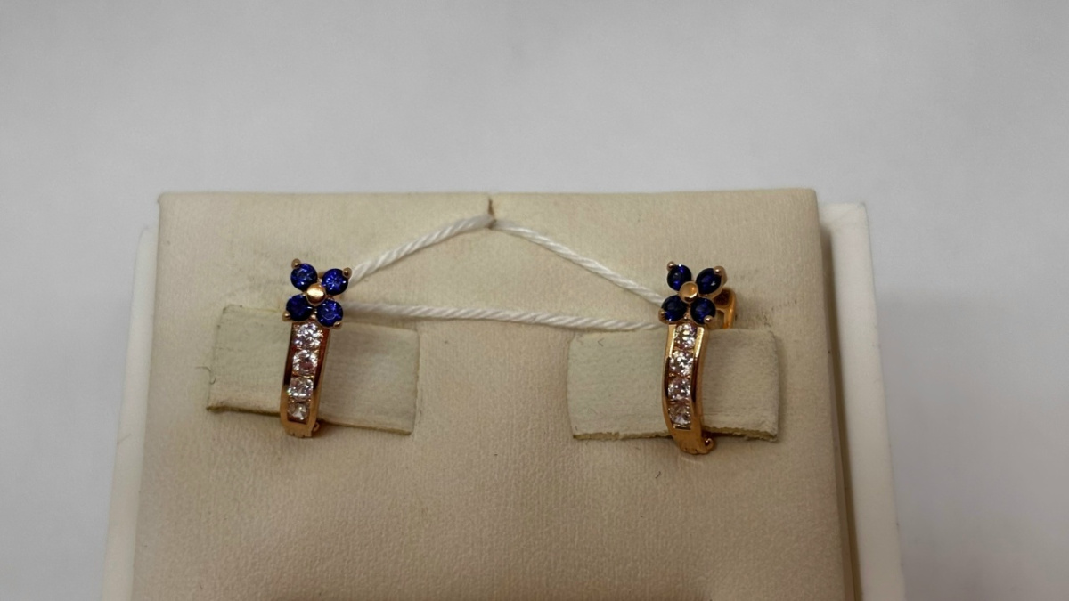 СЕРЬГИ С КАМНЯМИ (Au 585)