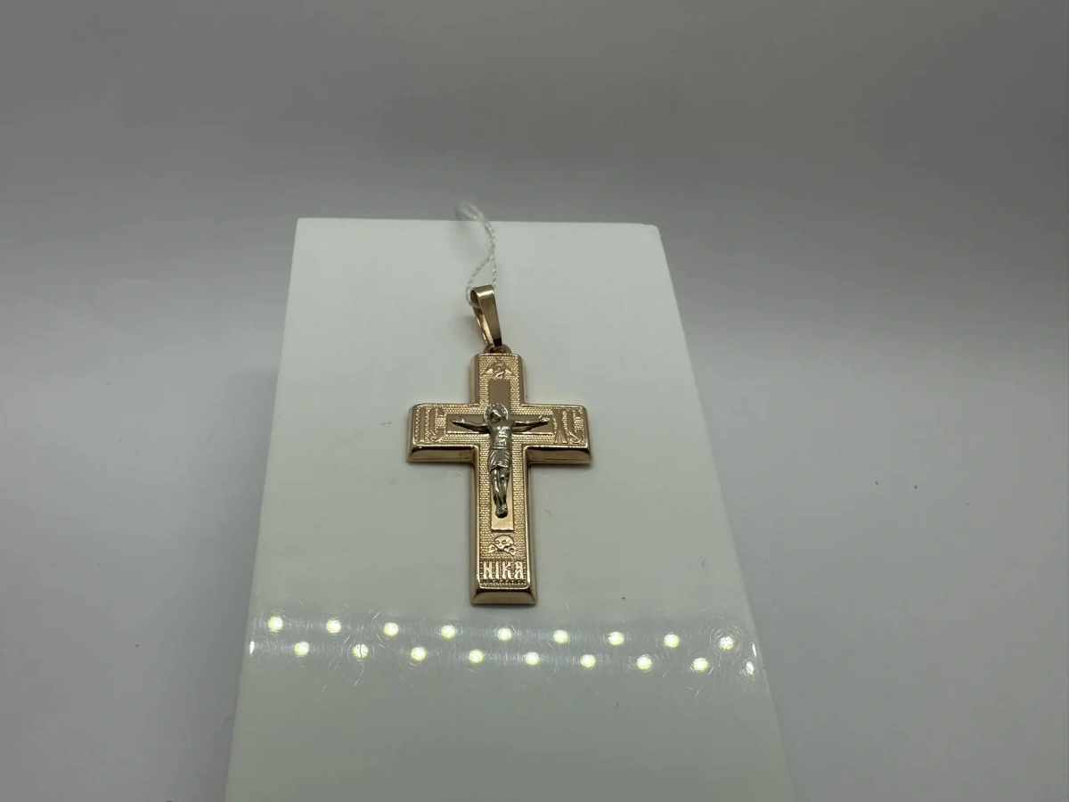 ПОДВЕСКА КРЕСТ без камня (Au 585)