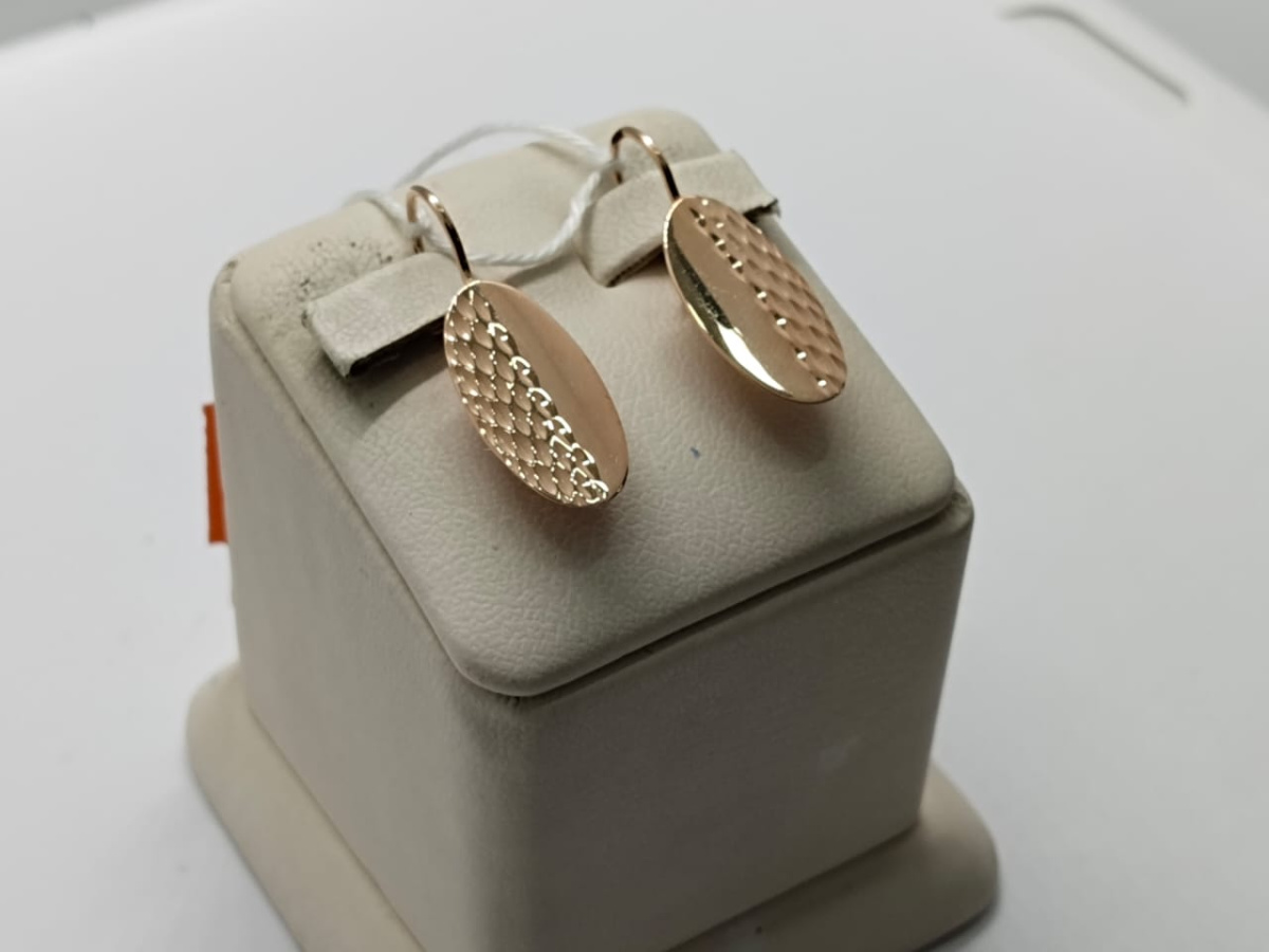 СБКМ585 СЕРЬГИ БЕЗ КАМНЯ (Au 585)