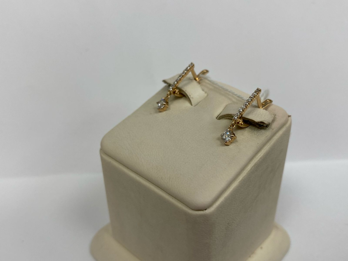 СКМИ585 СЕРЬГИ С КАМНЯМИ (Au 585)