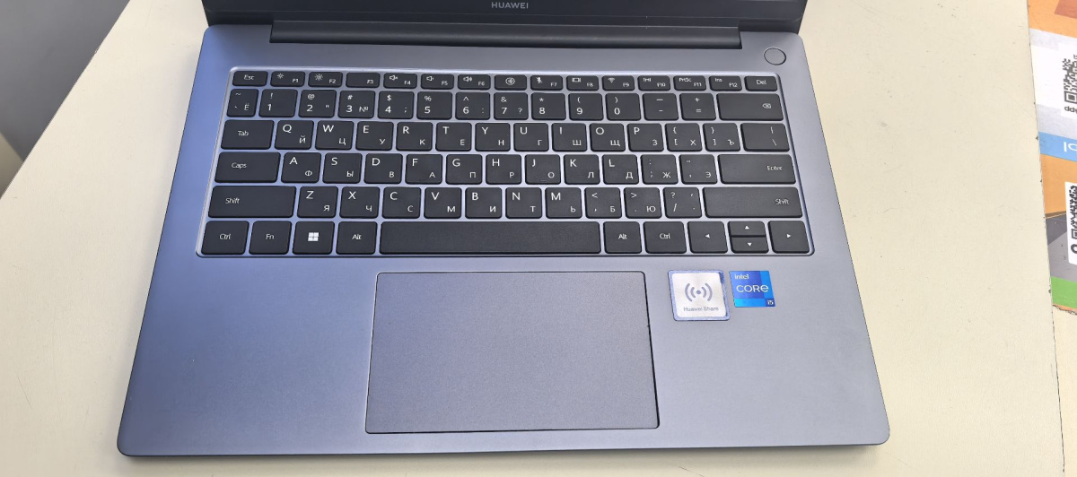 Ноутбук Huawei d14; Core I5-12450H, Intel UHD Graphics, 8 Гб, 500 Гб, Нет