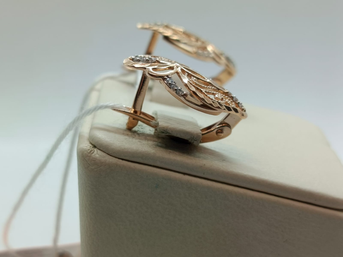 СКМИ585 СЕРЬГИ С КАМНЯМИ (Au 585)