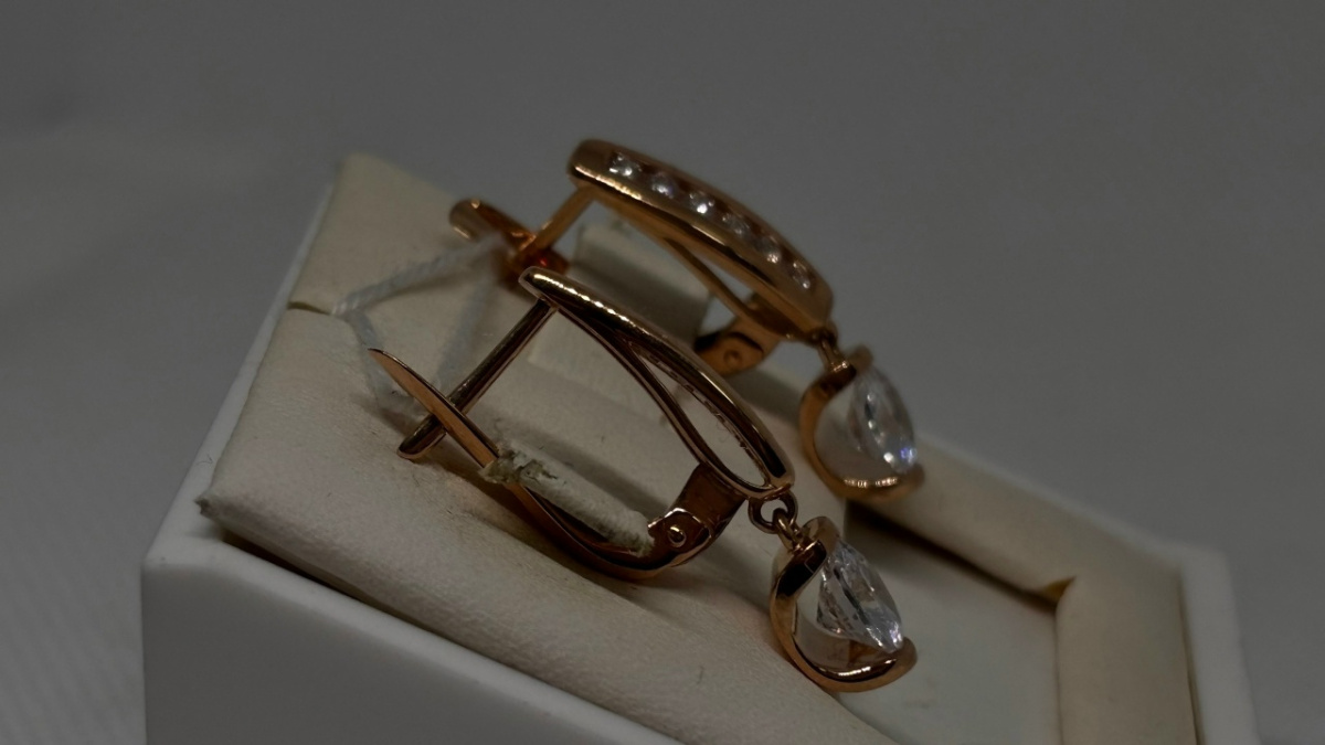 СЕРЬГИ С КАМНЯМИ (Au 585)