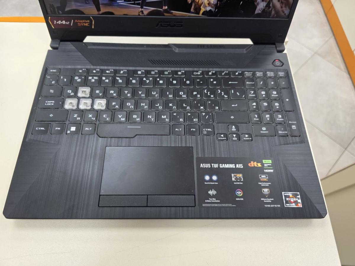 Ноутбук ASUS; Ryzen 5 7535HS, GeForce RTX 3050, 16 Гб, 512 GB, Нет