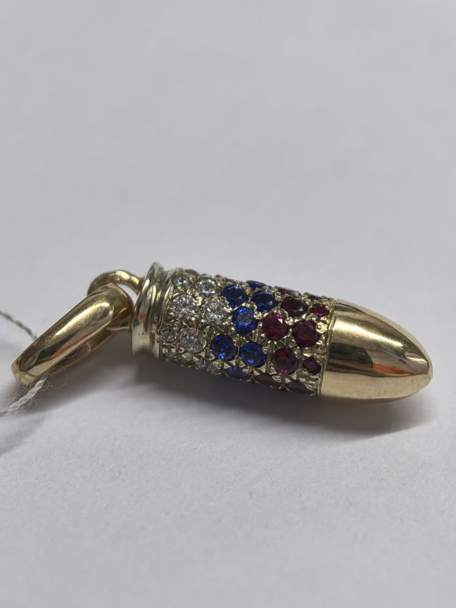 ПОДКМИ585 ПОДВЕСКА С КАМНЯМИ (Au 585)