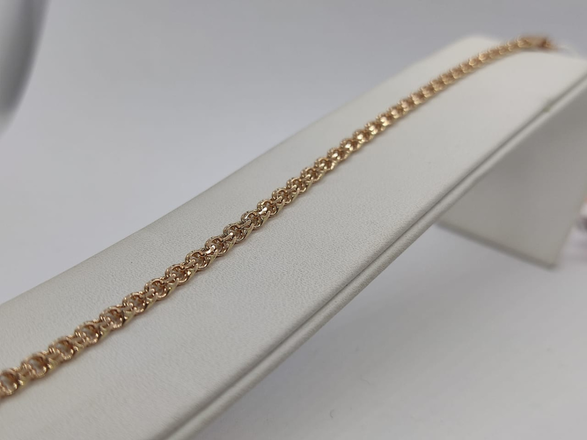 БЛБ585 БРАСЛЕТ ПОЛНОВЕСНЫЙ Бисмарк (Au 585)