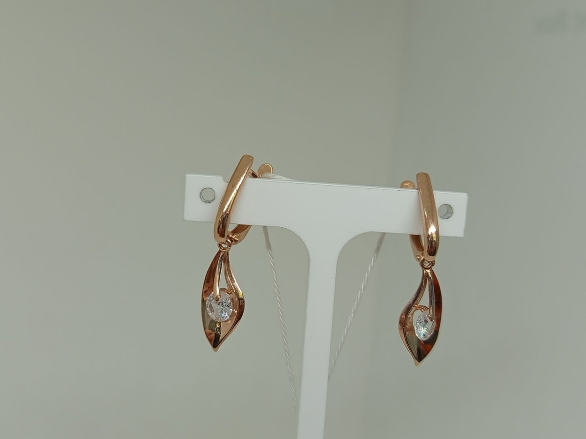 СКМ585 СЕРЬГИ С КАМНЕМ (Au 585) СКМ585 СЕРЬГИ С КАМНЕМ (Au 585)