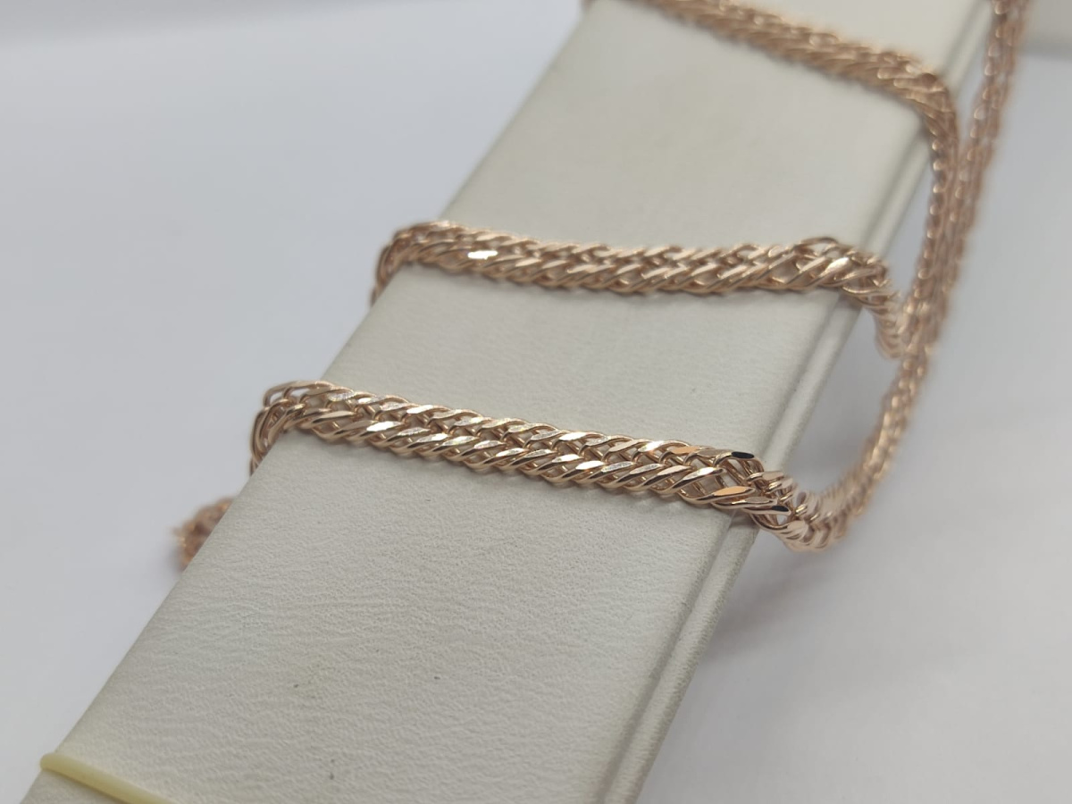 ЦЕПЬ ПУСТОТЕЛАЯ Ромб тройной (Au 585)