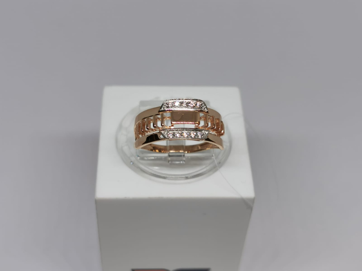 КОЛЬЦО С КАМНЯМИ (Au 585)