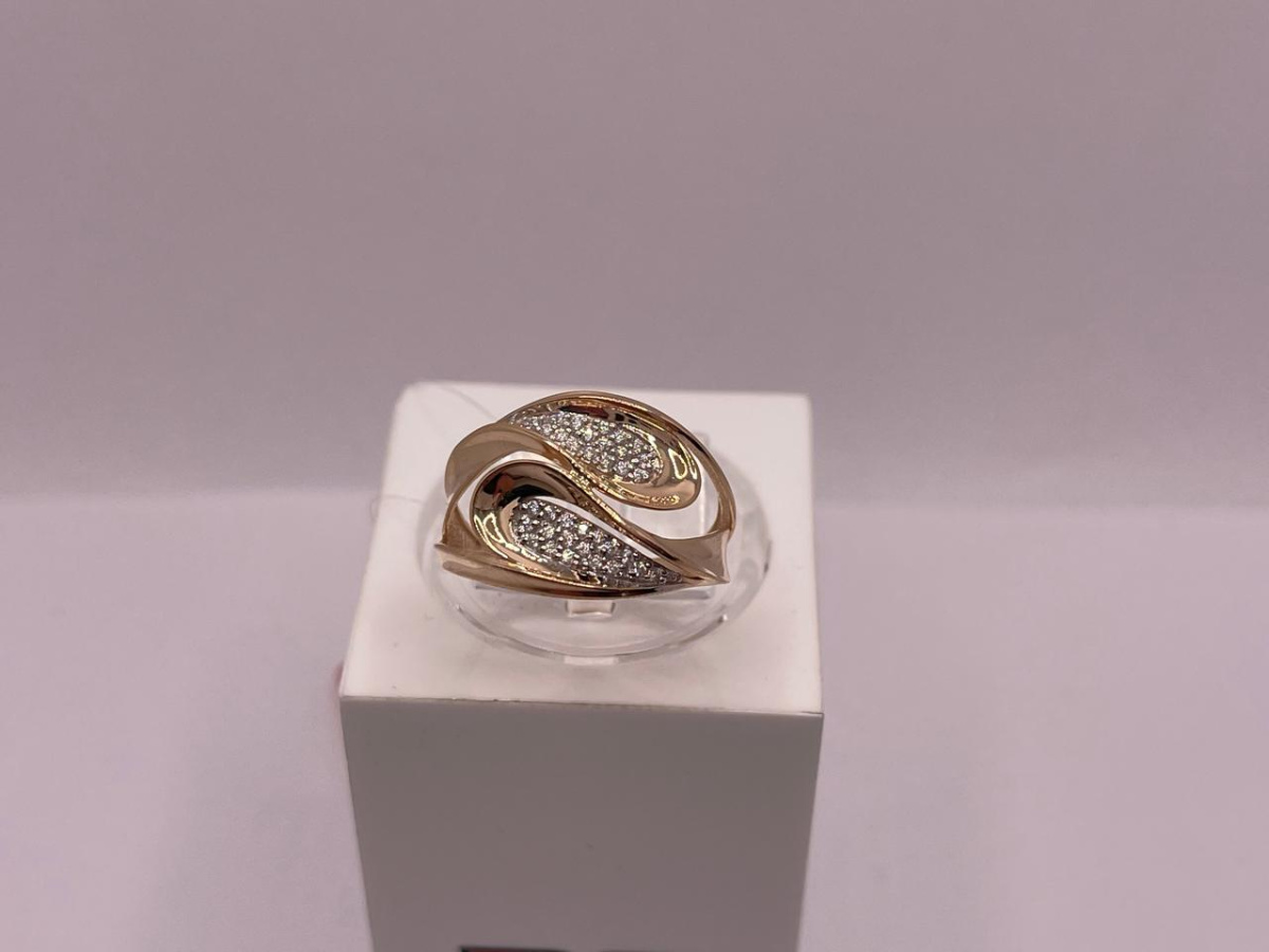 КОЛЬЦО С КАМНЯМИ (Au 585)