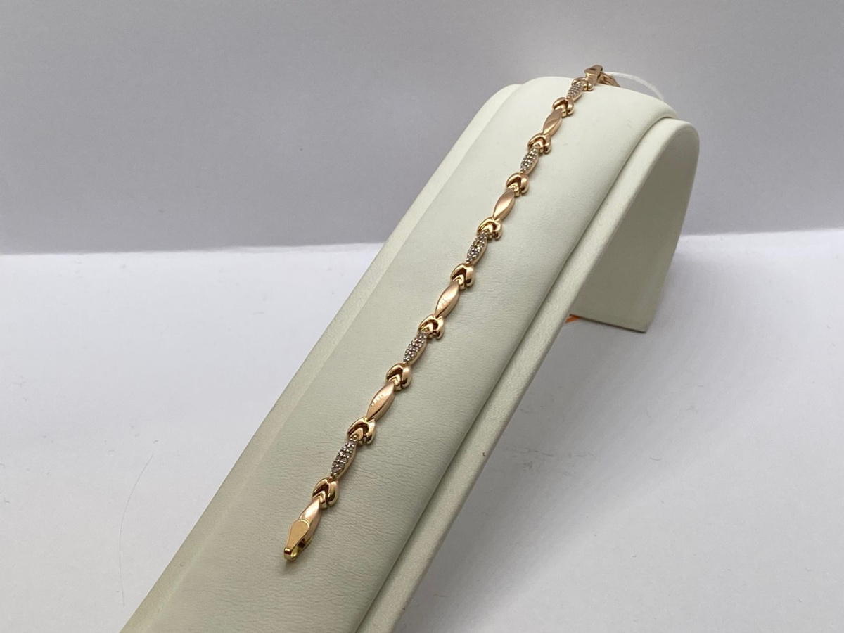 Б585 БРАСЛЕТ С КАМНЯМИ (Au 585)