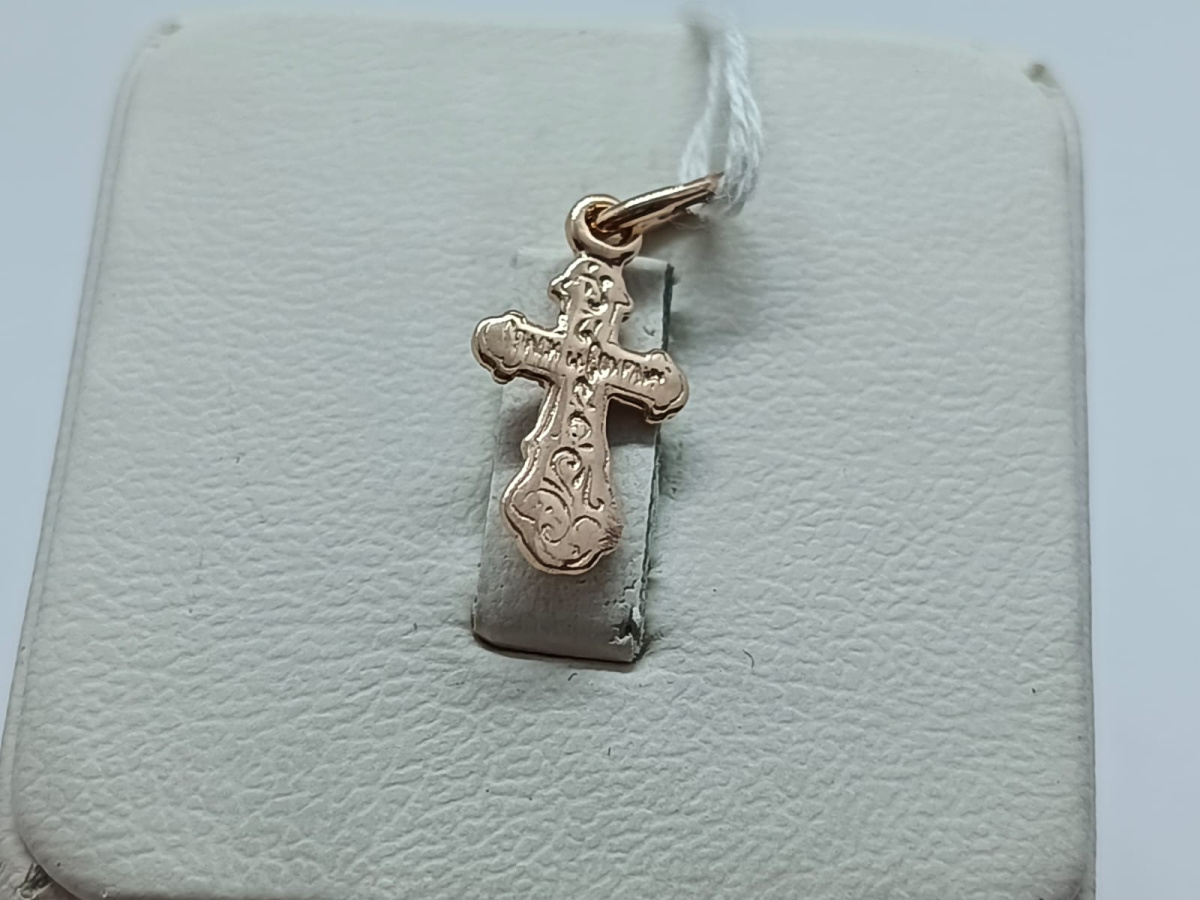 ПОДКБК585 ПОДВЕСКА КРЕСТ БЕЗ КАМНЯ (Au 585)