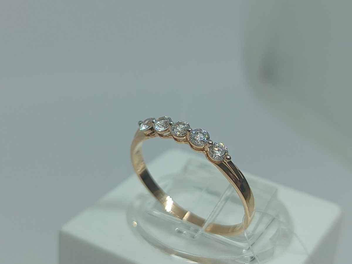 КОЛЬЦО С КАМНЯМИ (Au 585)