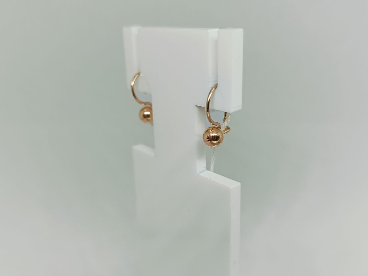 СБКМ585 СЕРЬГИ БЕЗ КАМНЯ (Au 585)