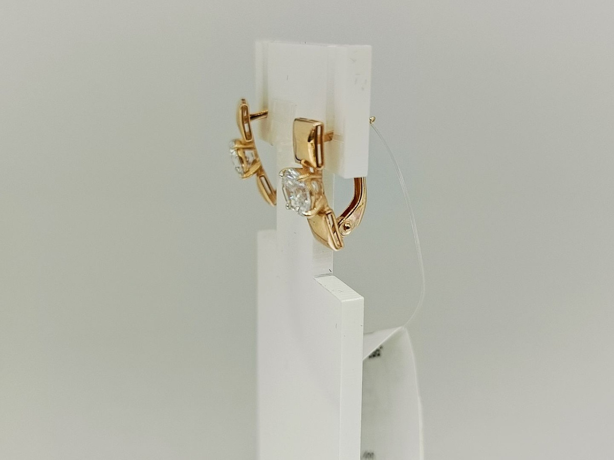 СЕРЬГИ С КАМНЕМ (Au 585)