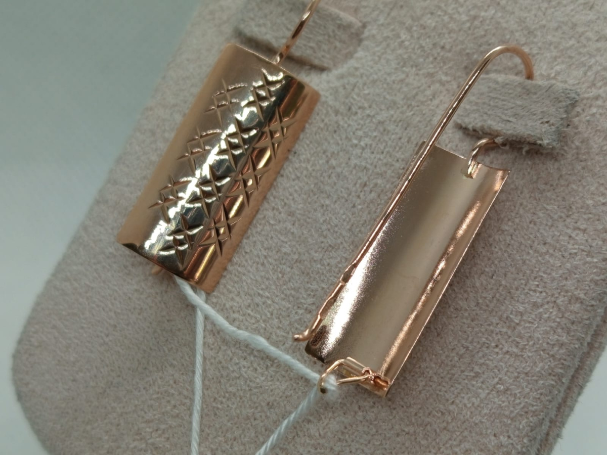 СБКМ585 СЕРЬГИ БЕЗ КАМНЯ (Au 585)