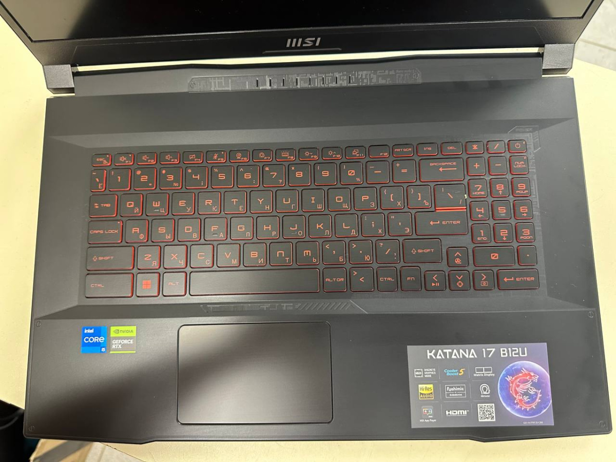 Ноутбук MSI; Core I5-12450H, GeForce RTX 2050, 16 Гб, 256 Гб, Нет