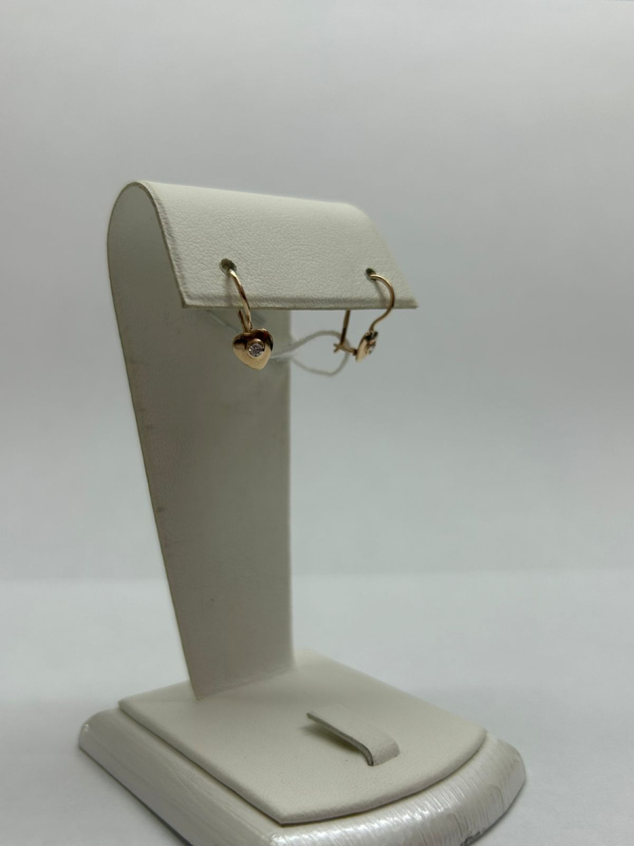 СКМ585 СЕРЬГИ С КАМНЕМ (Au 585)