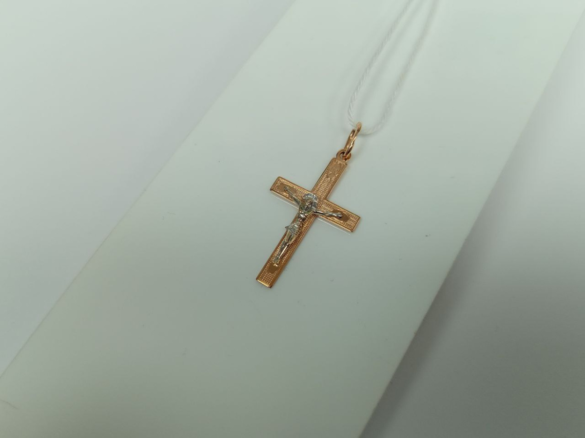 ПОДВЕСКА КРЕСТ БЕЗ КАМНЯ (Au 585)