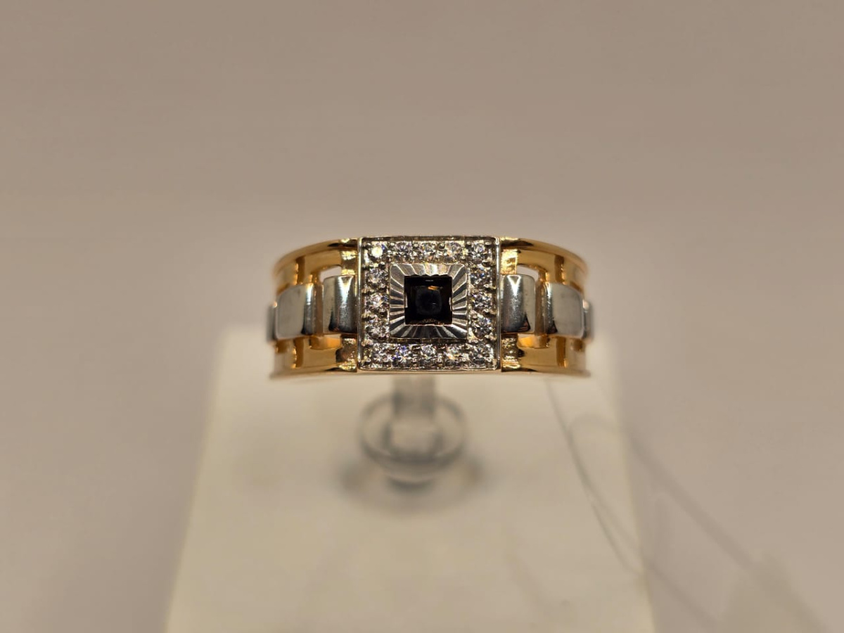 КОЛЬЦО ПЕЧАТКА с камнями (Au 585)