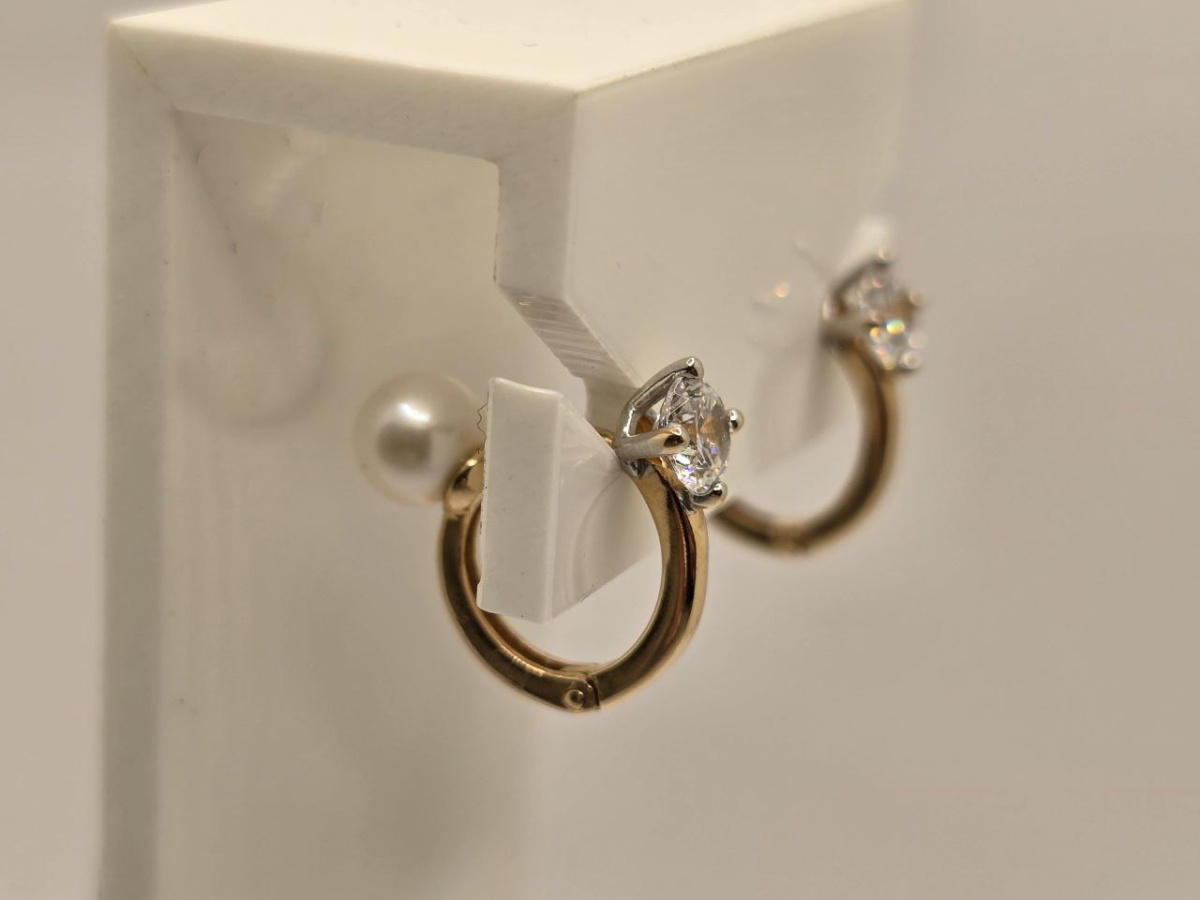 СКМИ585 СЕРЬГИ С КАМНЯМИ (Au 585)