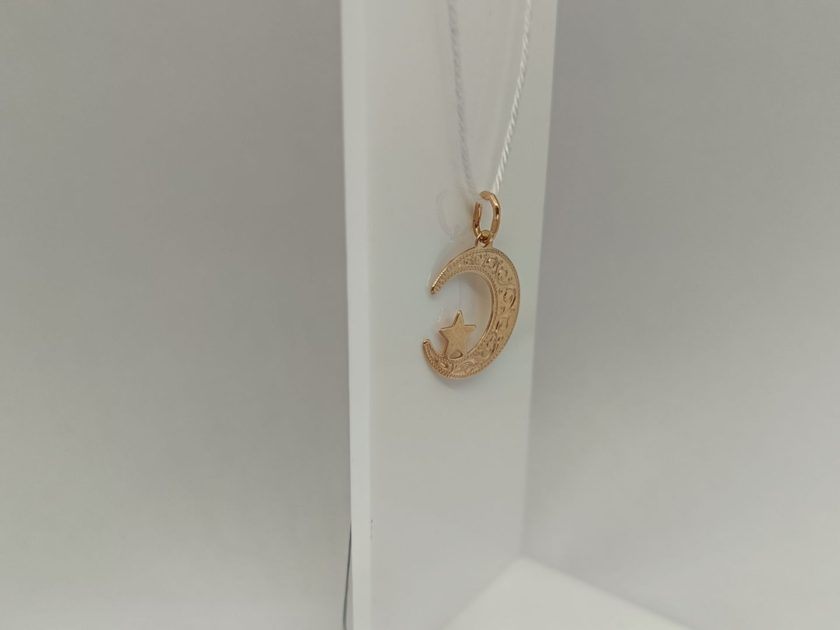 ПОДПБК585 ПОДВЕСКА ПОЛУМЕСЯЦ БЕЗ КАМНЯ (Au 585)